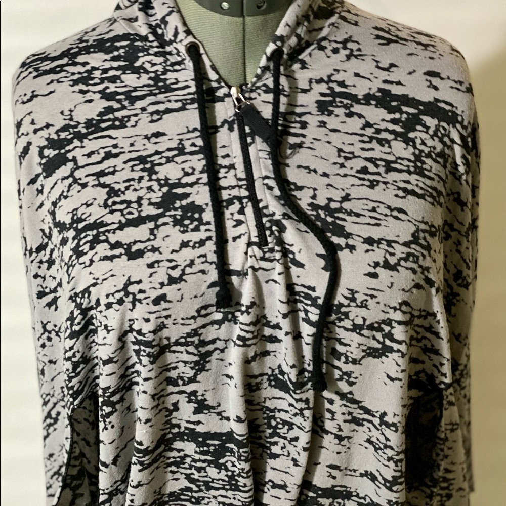 Purple Cotton jersey ponchó hoodie